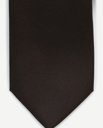 Suitable zijde stropdas donkerbruin
