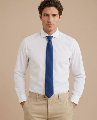 Zijde stropdas royal blauw