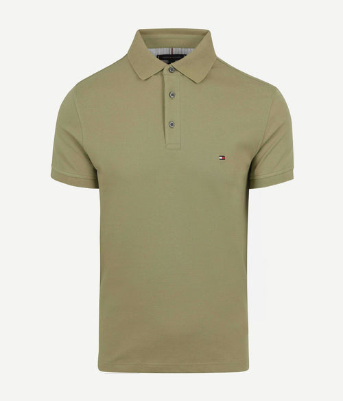 Tommy Hilfiger 1985 faded polo groen | Slim-fit
