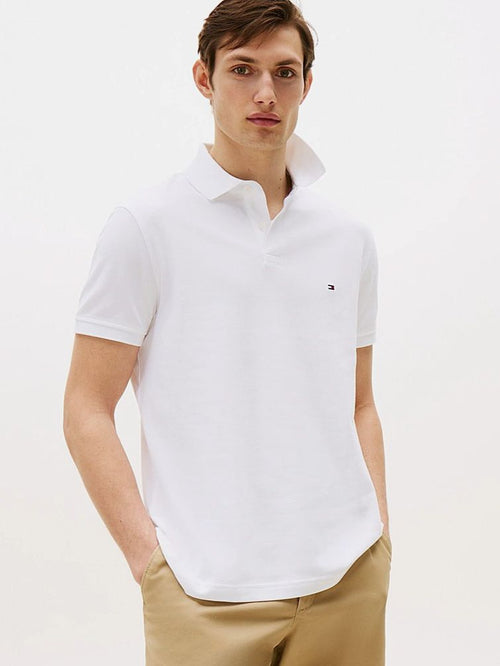 Tommy Hilfiger 1985 polo wit | Slim-fit