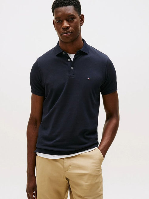 Tommy Hilfiger 1985 poloshirt donkerblauw | Slim-fit