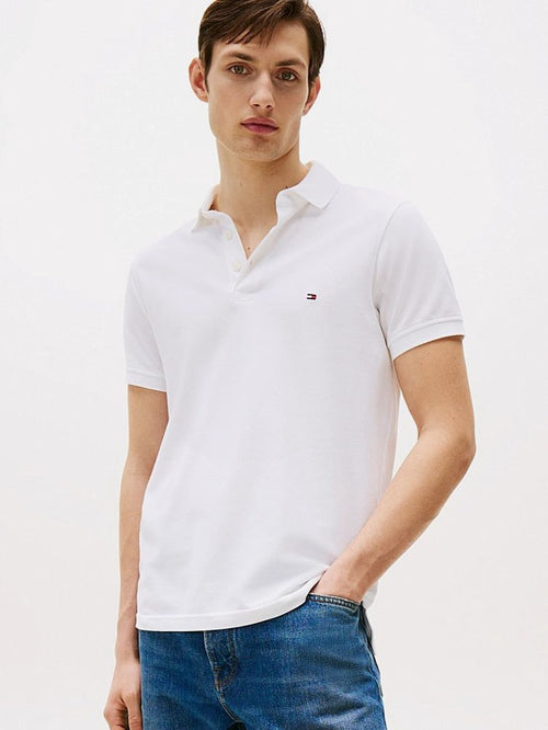 Tommy Hilfiger 1985 poloshirt wit | Slim-fit