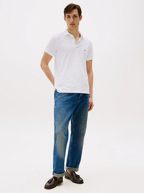 Tommy Hilfiger 1985 poloshirt wit | Slim-fit