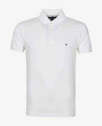 Tommy Hilfiger 1985 poloshirt wit | Slim-fit