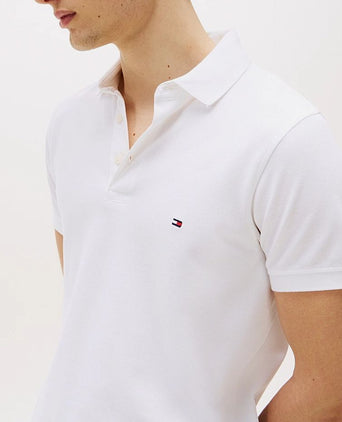 Tommy Hilfiger 1985 poloshirt wit | Slim-fit