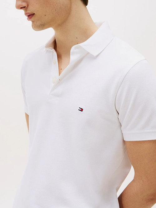 Tommy Hilfiger 1985 poloshirt wit | Slim-fit