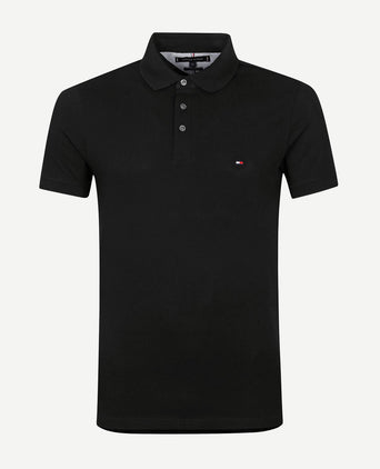 Tommy Hilfiger 1985 poloshirt zwart | Slim-fit