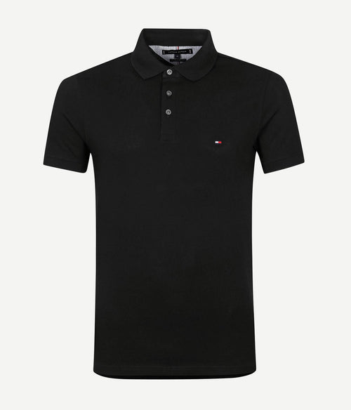 Tommy Hilfiger 1985 poloshirt zwart | Slim-fit
