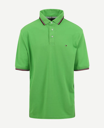 1985 tripped poloshirt fel groen