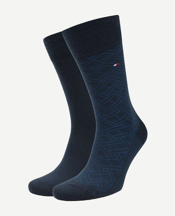 (2-pack) sokken aop blauw 004