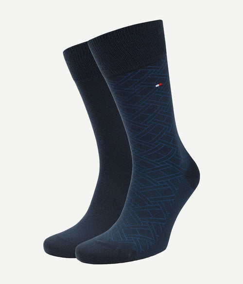 (2-pack) sokken aop blauw 004