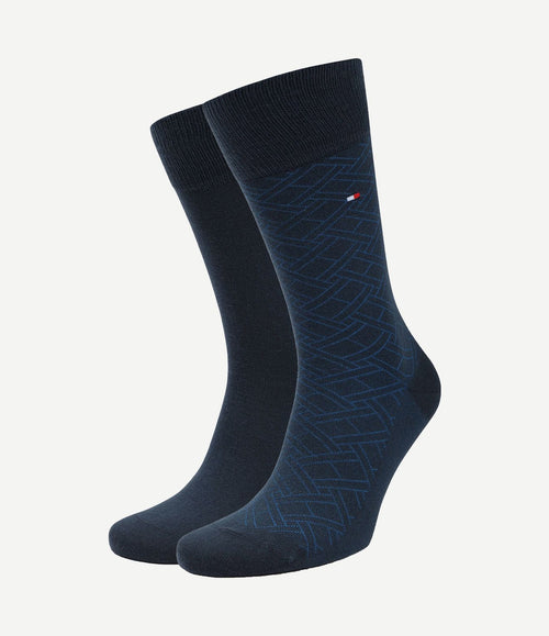 (2-pack) sokken aop blauw 004