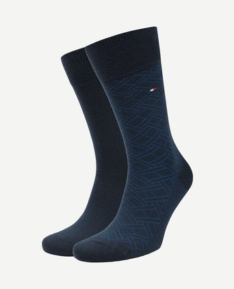 (2-pack) sokken aop blauw 004