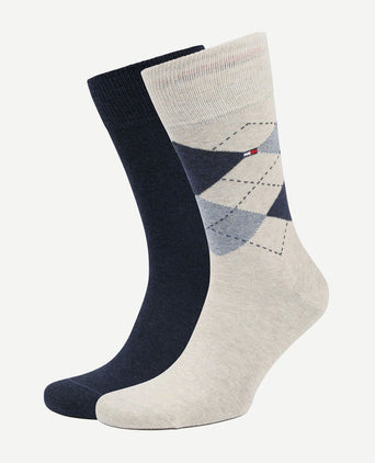 Tommy Hilfiger (2-pack) sokken beige melange