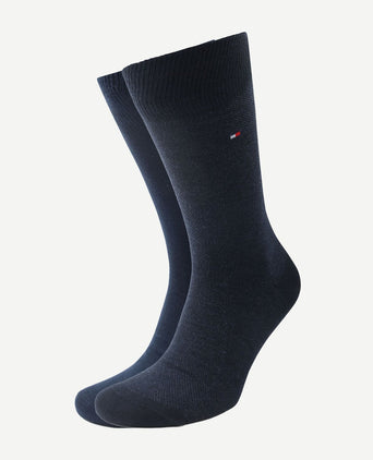 Tommy Hilfiger (2-pack) sokken birdseye blauw 001
