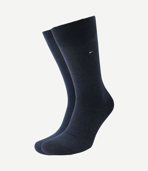 (2-pack) sokken birdseye blauw 001
