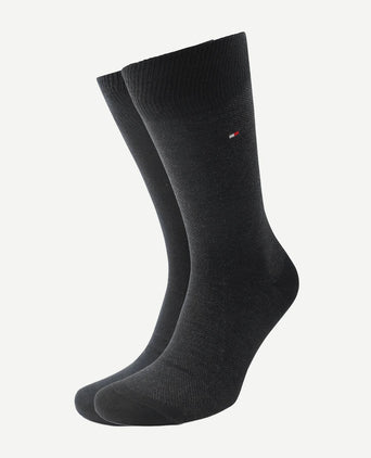 Tommy Hilfiger (2-pack) sokken birdseye zwart