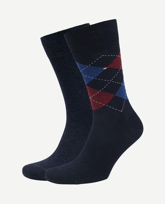 (2-pack) sokken blauw