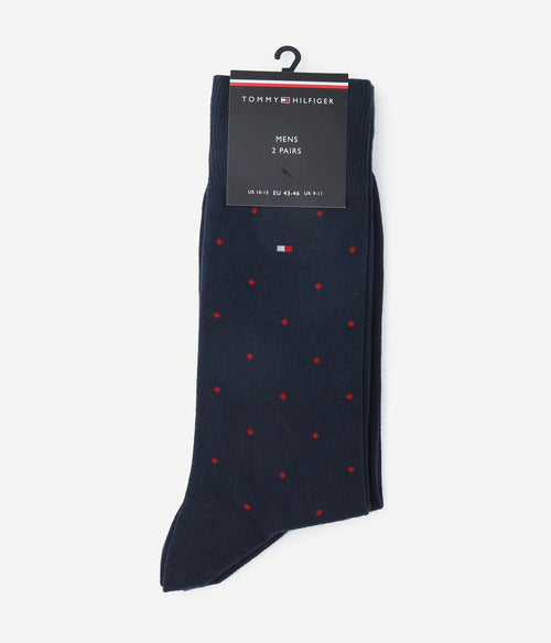 Tommy Hilfiger (2-pack) sokken blauw 002