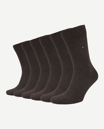 Tommy Hilfiger (6-pack) sokken bruin