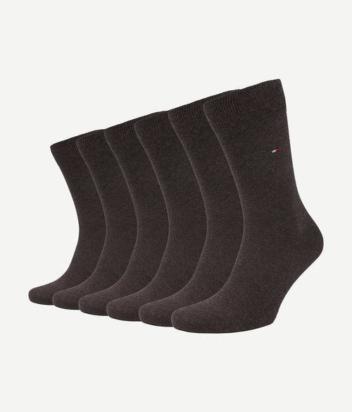Tommy Hilfiger (6-pack) sokken bruin
