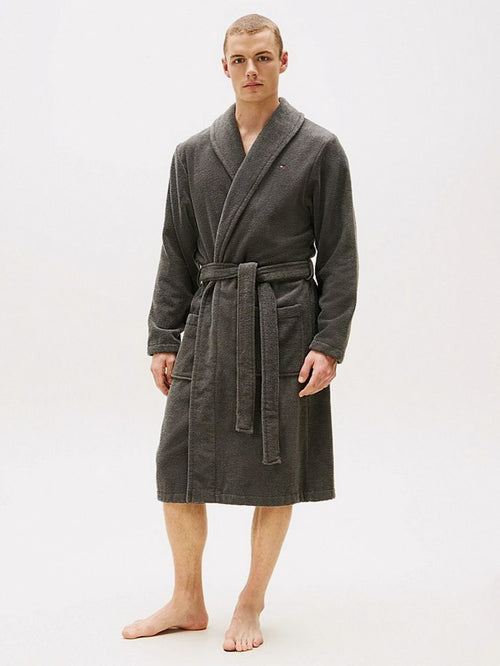 Tommy Hilfiger badjas donkergrijs | Regular-fit