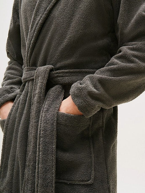 Tommy Hilfiger badjas donkergrijs | Regular-fit