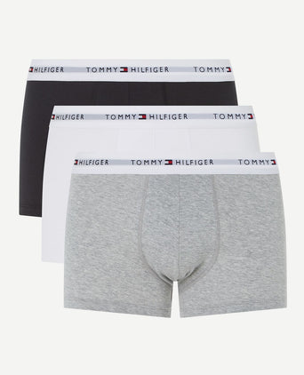 Boxer trunk (3-pack) zwart/white/grey