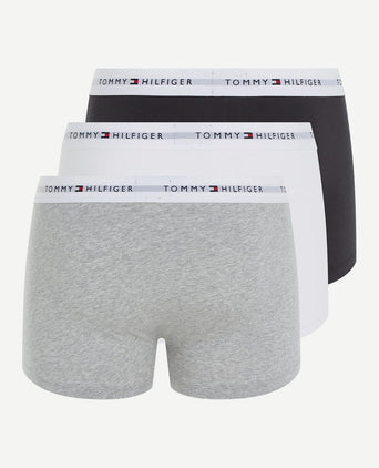 Boxer trunk (3-pack) zwart/white/grey