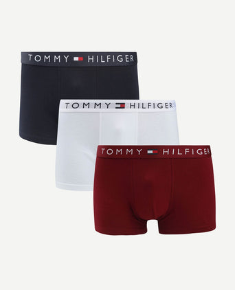 Boxer trunk (3-pack) donkerblauw/white/red