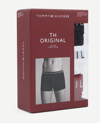 Boxer trunk (3-pack) donkerblauw/white/red