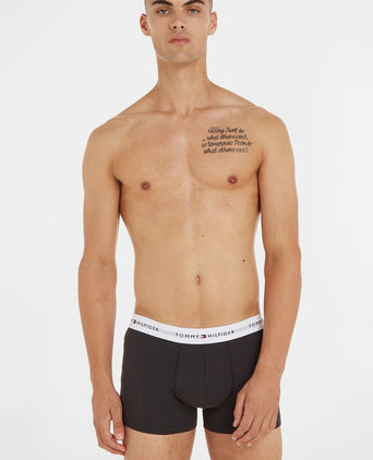 Boxer trunk (3-pack) zwart/white/grey