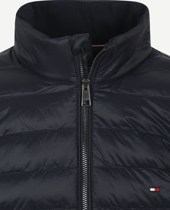 Tommy Hilfiger cardigan mix media jas donkerblauw | Regular-fit