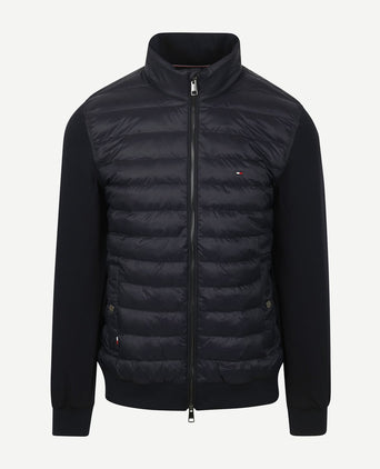 Tommy Hilfiger cardigan mix media jas donkerblauw | Regular-fit