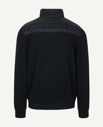 Tommy Hilfiger cardigan mix media jas donkerblauw | Regular-fit