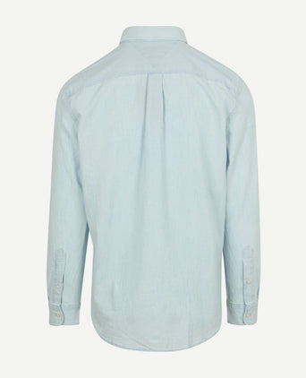 Tommy Hilfiger chambray overhemd lichtblauw | Regular-fit