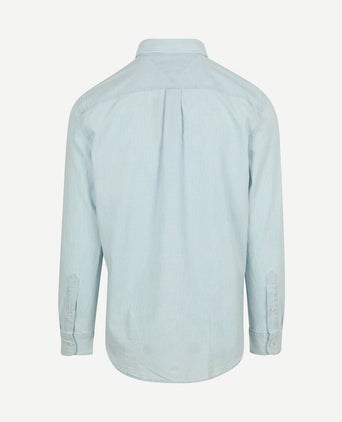Chambray overhemd lichtblauw