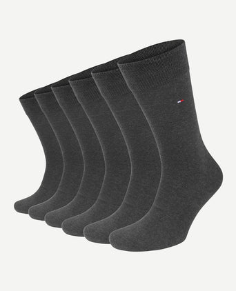 Tommy Hilfiger classic (6-pack) sokken antraciet