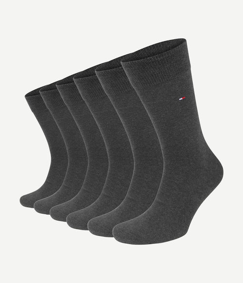 Tommy Hilfiger classic (6-pack) sokken antraciet