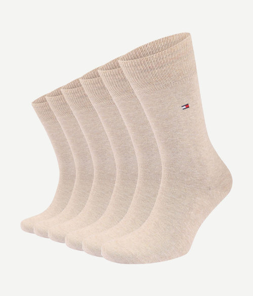 Tommy Hilfiger classic (6-pack) sokken beige