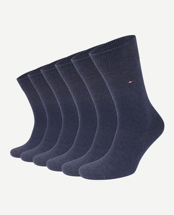 Classic (6-pack) sokken blauw