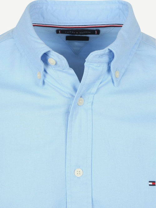 Tommy Hilfiger flanel overhemd lichtblauw | Regular-fit