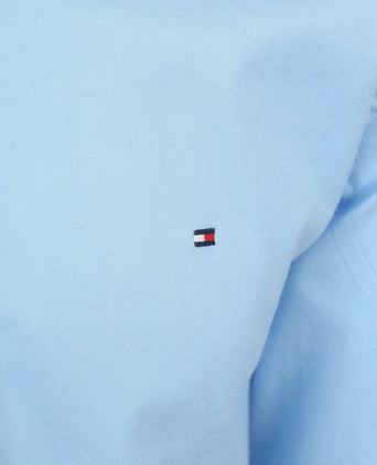 Tommy Hilfiger flanel overhemd lichtblauw | Regular-fit