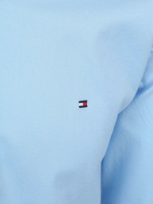 Tommy Hilfiger flanel overhemd lichtblauw | Regular-fit