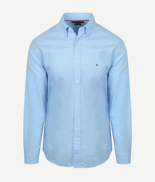 Tommy Hilfiger flanel overhemd lichtblauw | Regular-fit