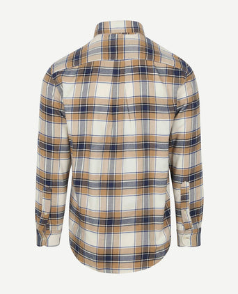Flanel overhemd ruit beige