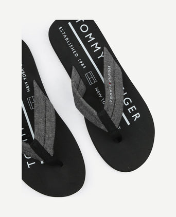 Flip flops chambray zwart