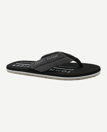 Flip flops chambray zwart