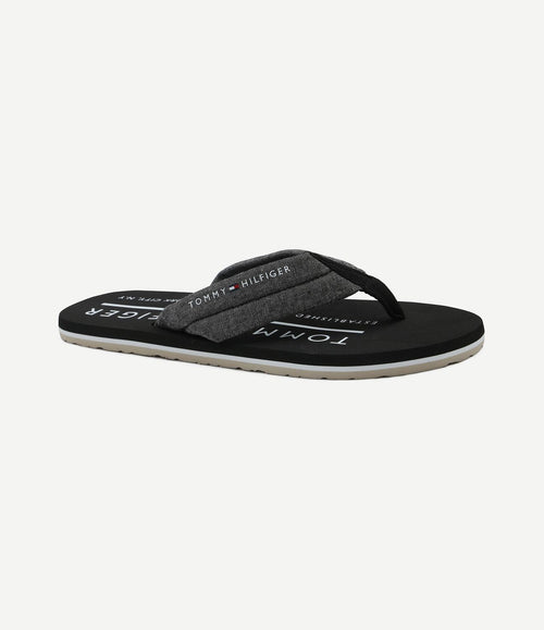 Flip flops chambray zwart