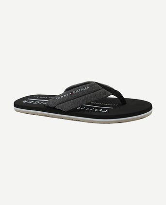 Flip flops chambray zwart